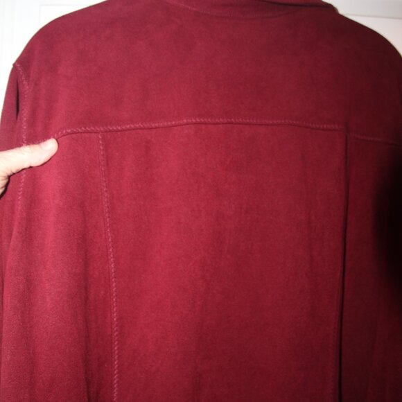 Shirt/jacket maroon, faux suede. Size XL. i.e. Relaxed brand. Good condition. - Picture 6 of 8